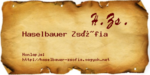 Haselbauer Zsófia névjegykártya